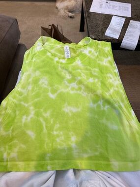 Lulu lemon neon tie dye crop